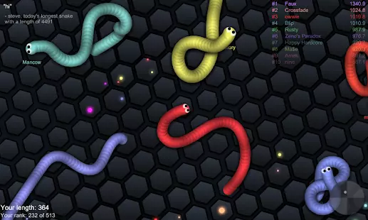 latest version of Slither.io MOD APK (Invisible Skin & God Mode)